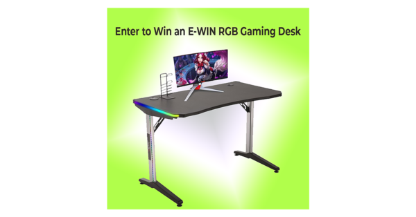 Ended – Enter to Win @ewinracing PRIME RGB Gaming Desk Giveaway ends 5/14